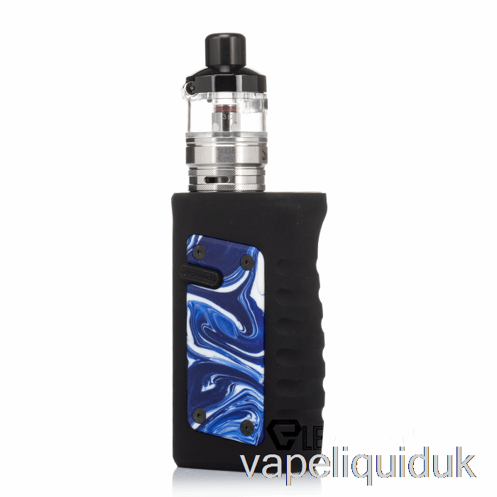 Vandy Vape JACKAROO MINI 128W Starter Kit Resin Blue Porcelain Vape Liquid